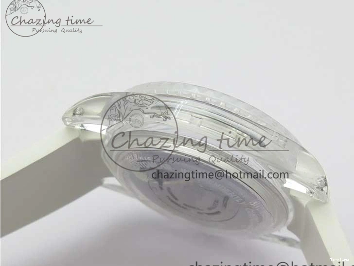 MiroTime 0116 Submariner Phantomlab Transparent KZF Best Edition Black Dial on White Rubber Strap VR StreetReady 2567